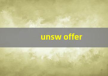 unsw offer